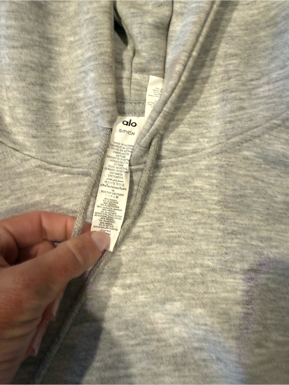 ALO Yoga Men’s Light Gray Zip-Up Sweater